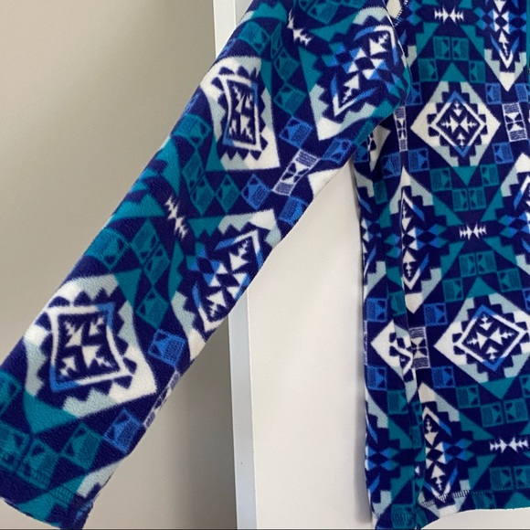 Eddie Bauer Fair Isle 1/2 Zip Pullover Fleece Sz S w MEASUREMENTS - Picture 11 of 12